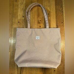 Herschel Supply Co. Mauve Ash Rose Canvas Tote Bag Laptop Travel Shopper